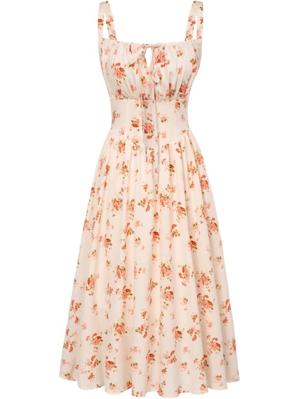 〽️women Yellow closed Square Neck Garden Daily Events Corset Dress
